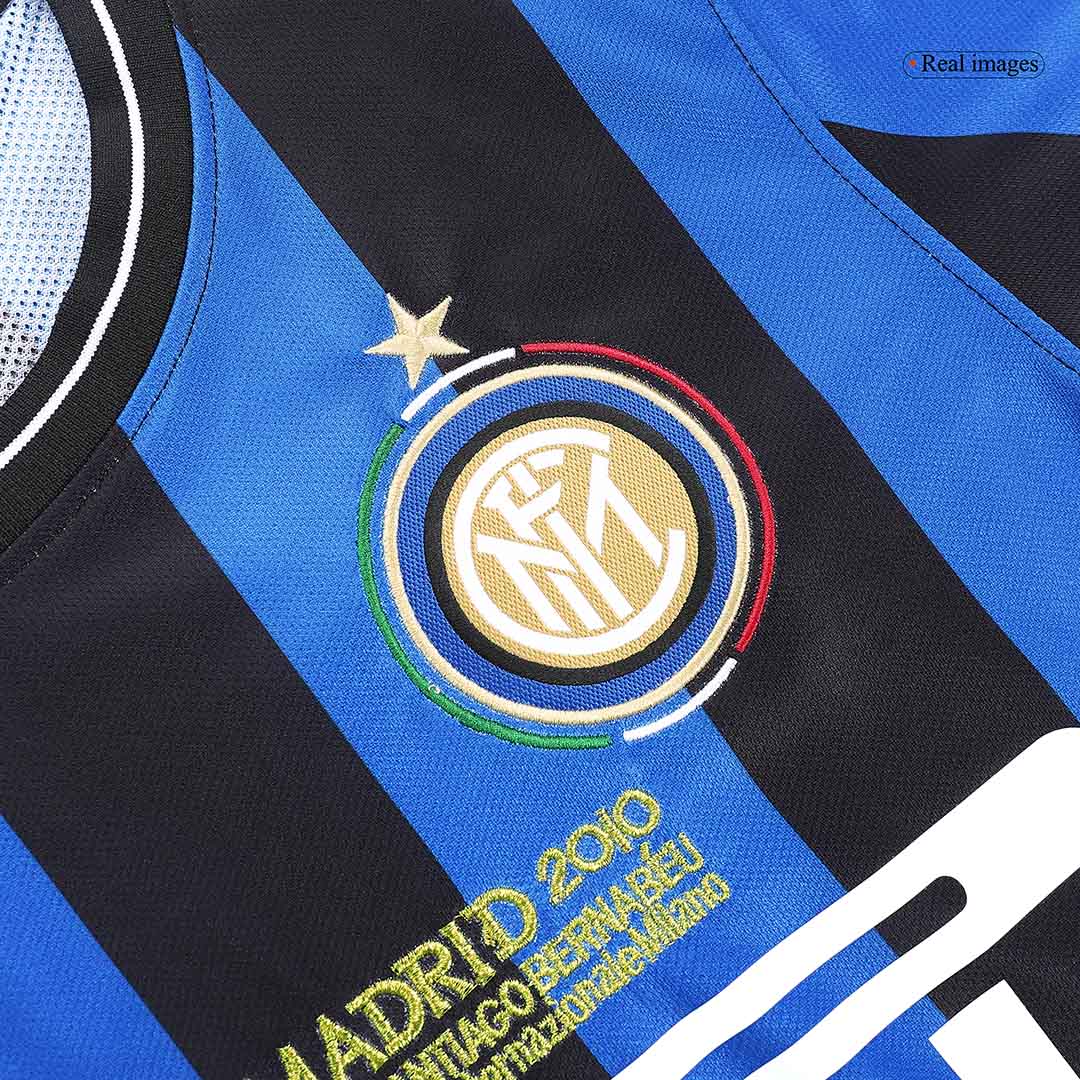 Maillot de foot domicile rétro Inter Milan LDC Finale 2009/10 pour homme