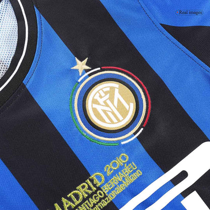 Maillot de foot domicile rétro Inter Milan LDC Finale 2009/10 pour homme