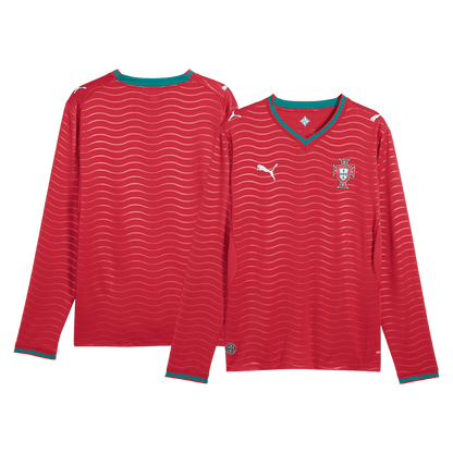 Maillot de football domicile à manches longues Portugal Coupe du Monde 2026 pour homme
