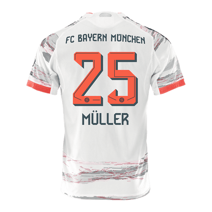 MÜLLER #25 Maillot de Foot Extérieur Bayern Munich 2025/26 Version Joueur Homme - Coupe Slim