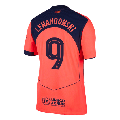 Maillot de football LDC 2025/26 du FC Barcelone pour homme LEWANDOWSKI #9 – Troisième maillot, version joueur – Coupe ajustée