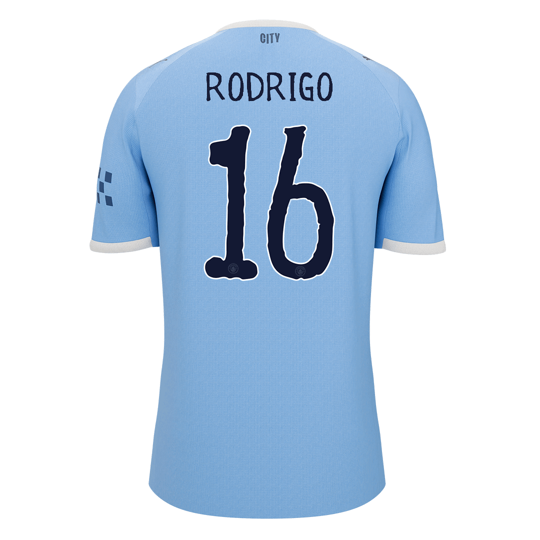 Maillot de foot domicile RODRIGO #16 Manchester City Coupe du Monde 2025/26 homme [PREMIUM]
