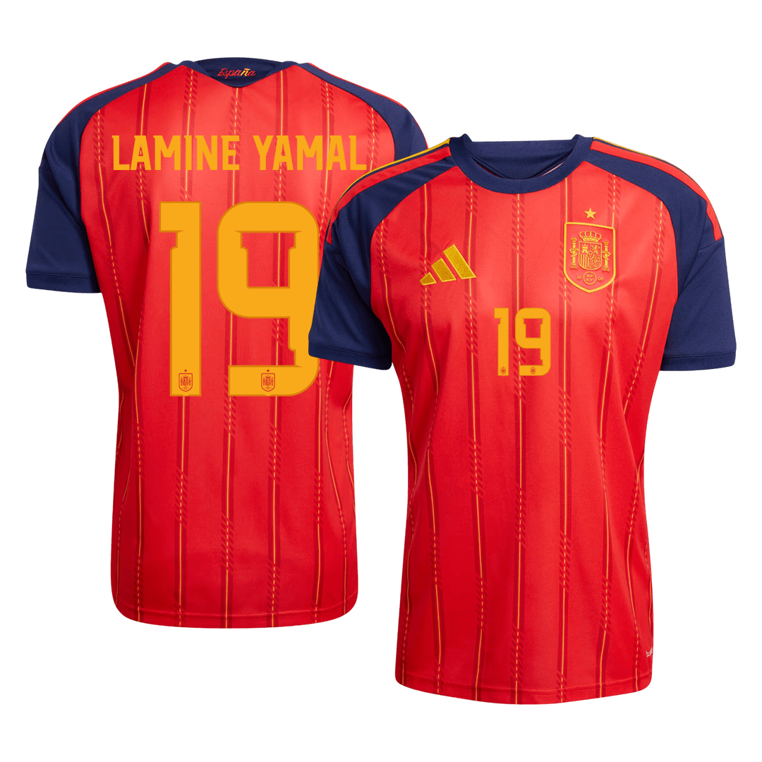 Maillot de football domicile Espagne Coupe du Monde 2026 LAMINE YAMAL #19 Homme [PREMIUM]