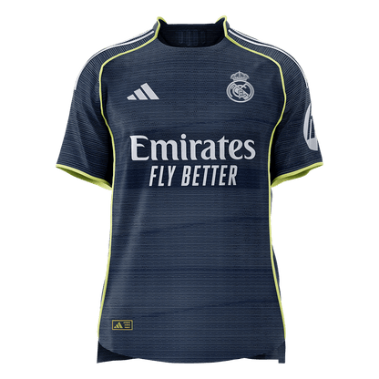 Maillot de football extérieur version joueur Real Madrid 2025/26 pour homme - Coupe ajustée [QUALITÉ SUPÉRIEURE]
