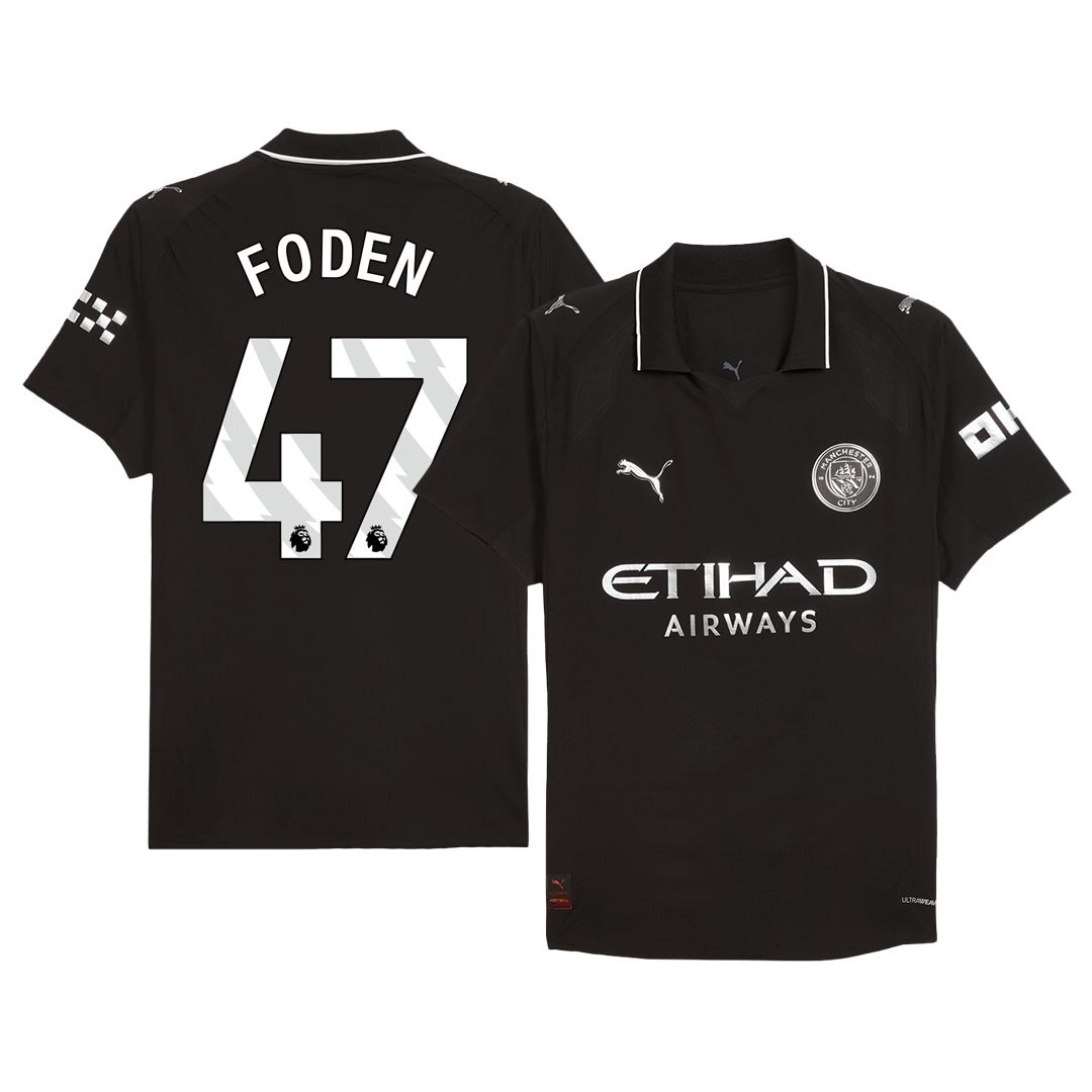 Maillot de football extérieur Foden #47 Manchester City 2025/26 pour homme - Version joueur - Coupe ajustée
