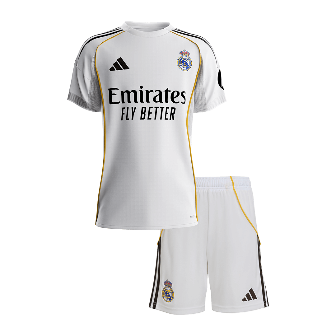 Maillot de football domicile Real Madrid 2025/26 pour enfant [PREMIUM]