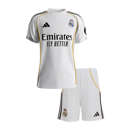 Maillot de football domicile Real Madrid 2025/26 pour enfant [PREMIUM]