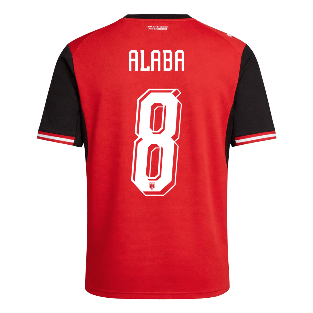 Maillot de foot domicile ALABA #8 Autriche Coupe du Monde 2026 Homme