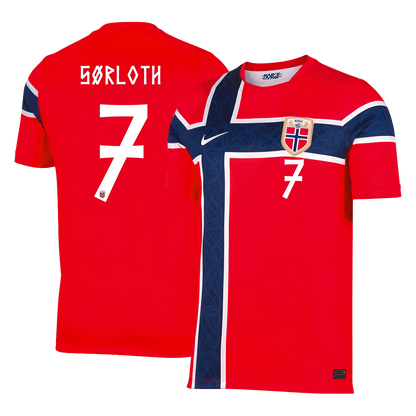Maillot de Foot Domicile Homme Norvège Coupe du Monde 2026 SØRLOTH #7