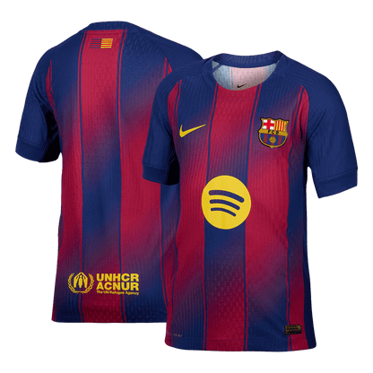 Maillot de football domicile du FC Barcelone 2025/26 pour homme - Version joueur - Coupe ajustée