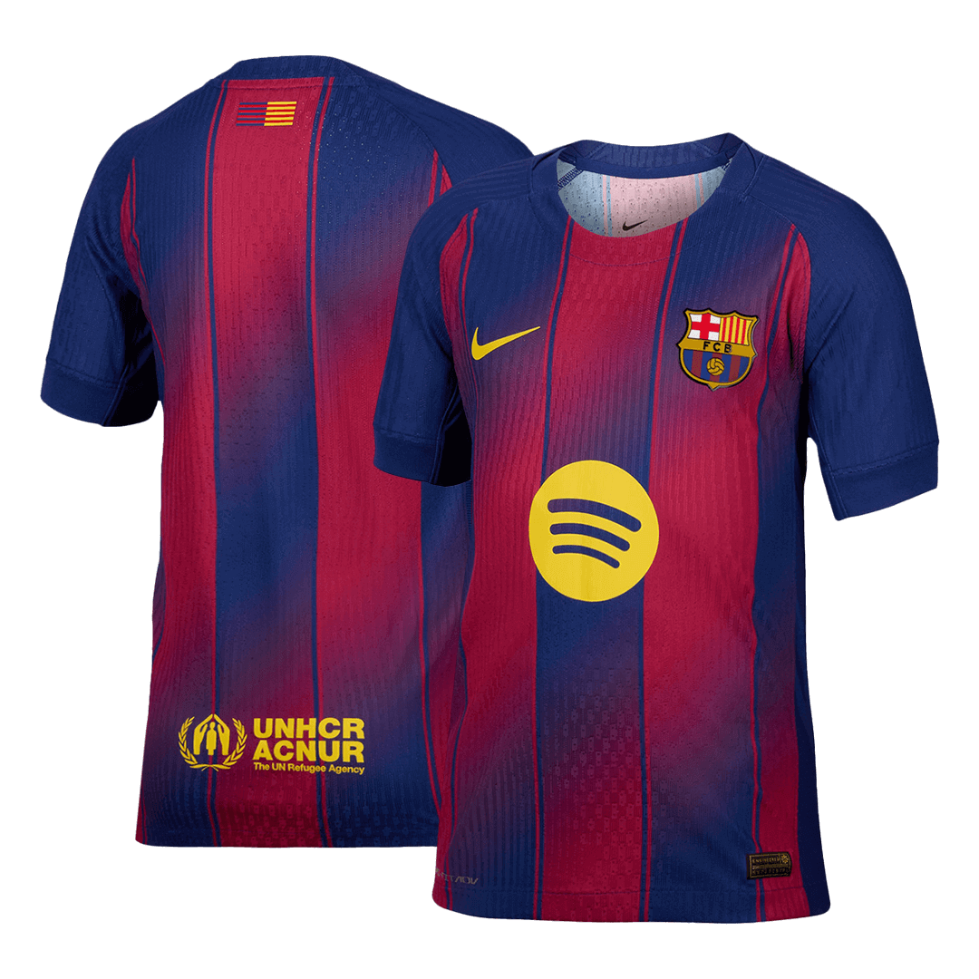 Maillot de football domicile pour homme Barcelone 2025/26 - Version joueur - Coupe ajustée