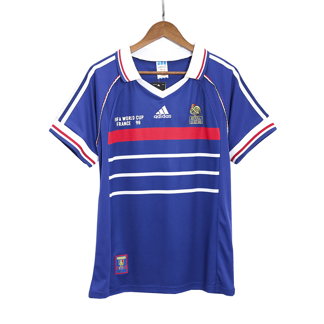 Maillot de foot domicile rétro homme France Coupe du Monde 1998