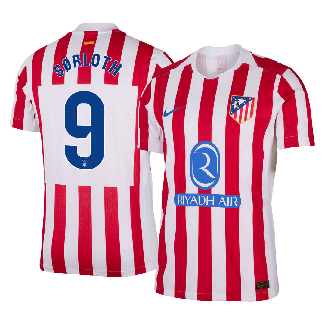 Maillot de foot domicile SØRLOTH #9 Atletico Madrid 2025/26 pour homme - Version joueur - Coupe ajustée