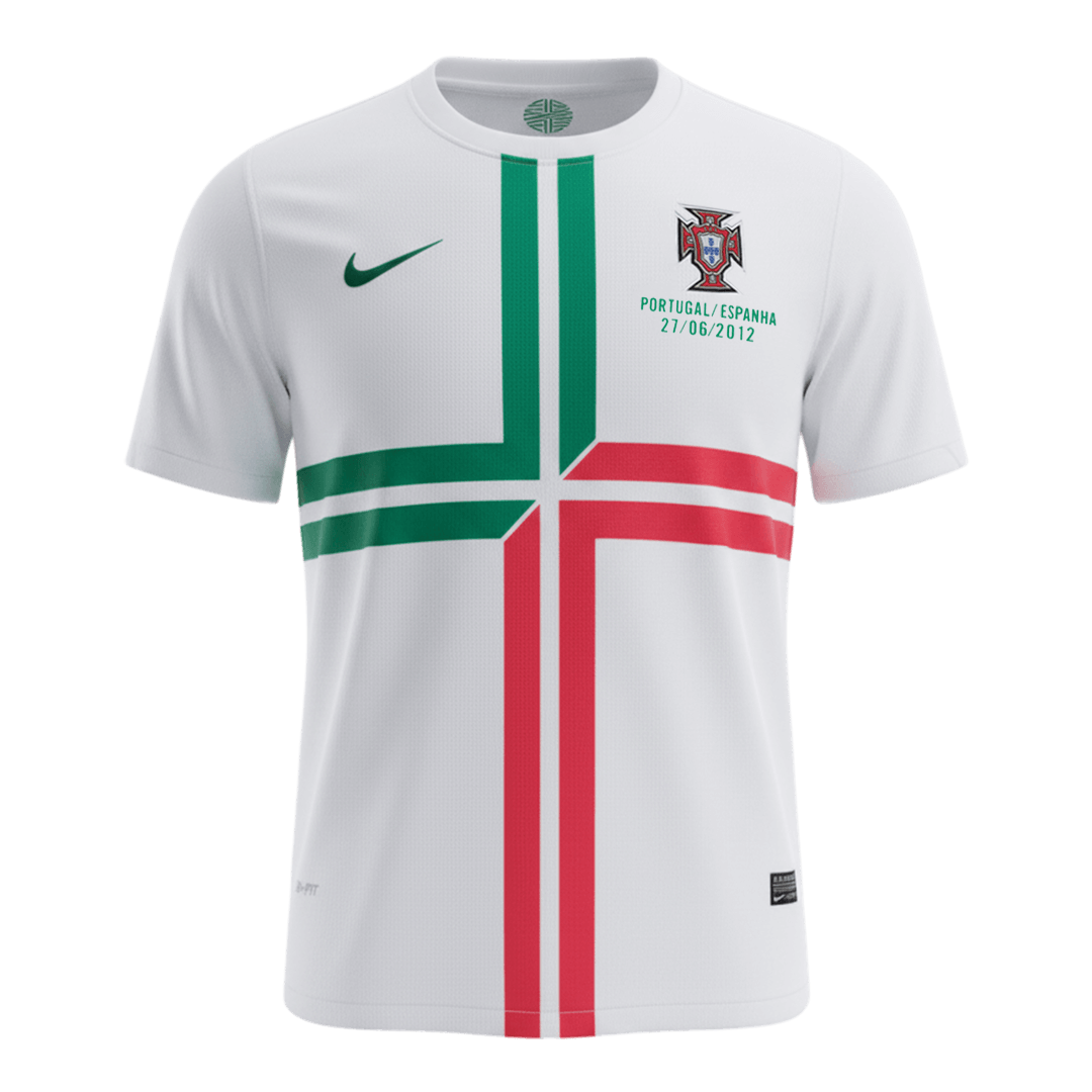 Maillot de foot extérieur rétro Portugal 2012 pour homme