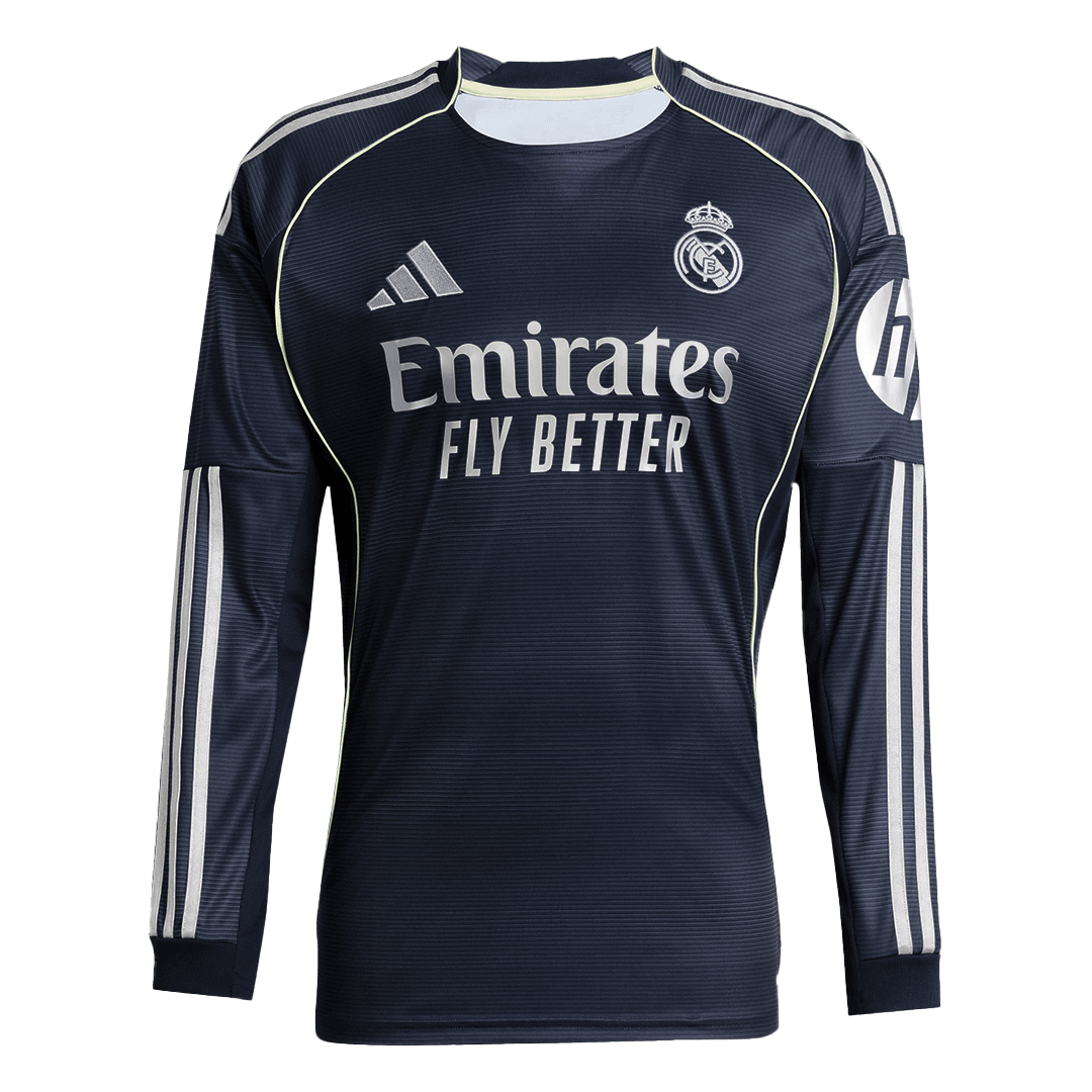 Maillot de football manches longues extérieur Real Madrid 2025/26 pour homme