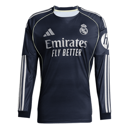 Maillot de football manches longues extérieur Real Madrid 2025/26 pour homme