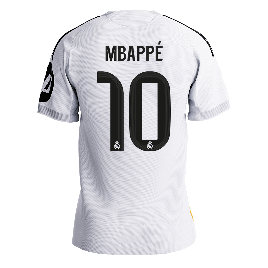 MBAPPÉ #10 Maillot de Foot Domicile Real Madrid 2025/26 Version Joueur Homme - Coupe Slim [PREMIUM]