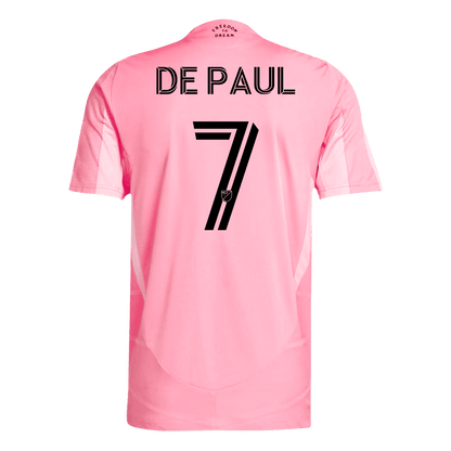 Maillot de football domicile Inter Miami CF 2025 DE PAUL #7 pour homme - Version joueur - Coupe ajustée