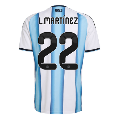 Maillot de Foot Domicile Homme Argentine Coupe du Monde 2026 L.MARTÍNEZ #22 [PREMIUM]