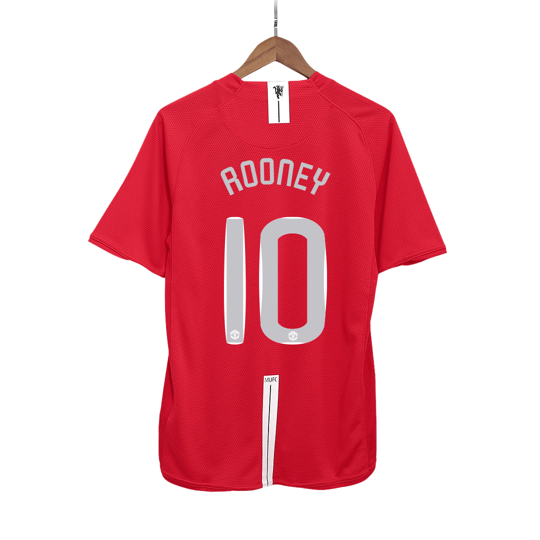 Maillot de foot domicile Manchester United UCL Finale 2007/08 pour homme - Retro ROONEY #10