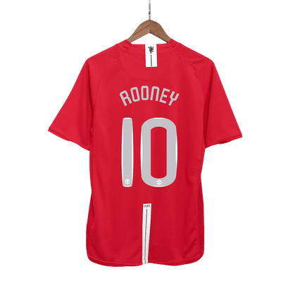Maillot de foot domicile Manchester United UCL Finale 2007/08 pour homme - Retro ROONEY #10