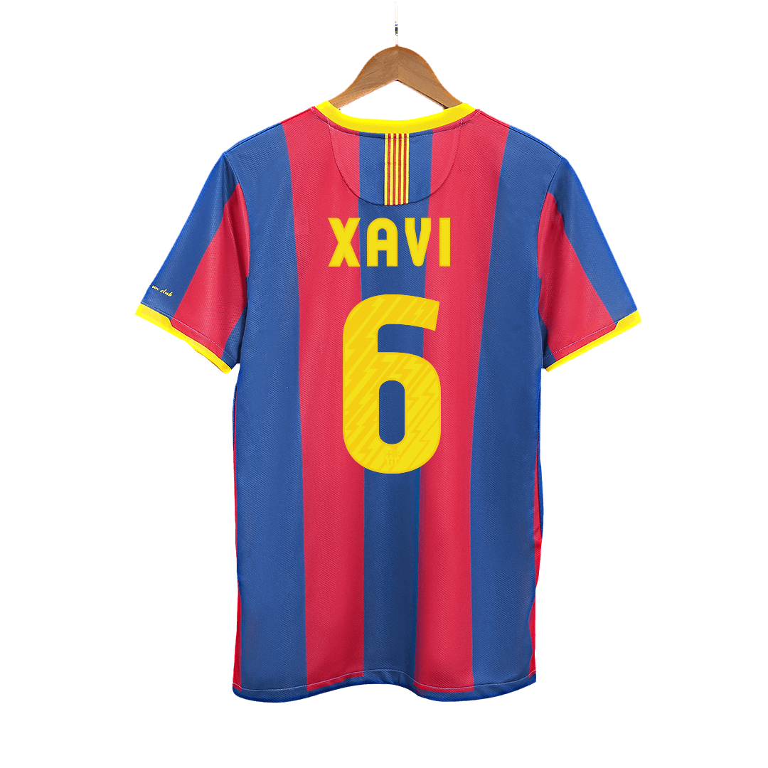 Maillot de foot domicile rétro XAVI #6 Barcelone 2010/11 pour homme
