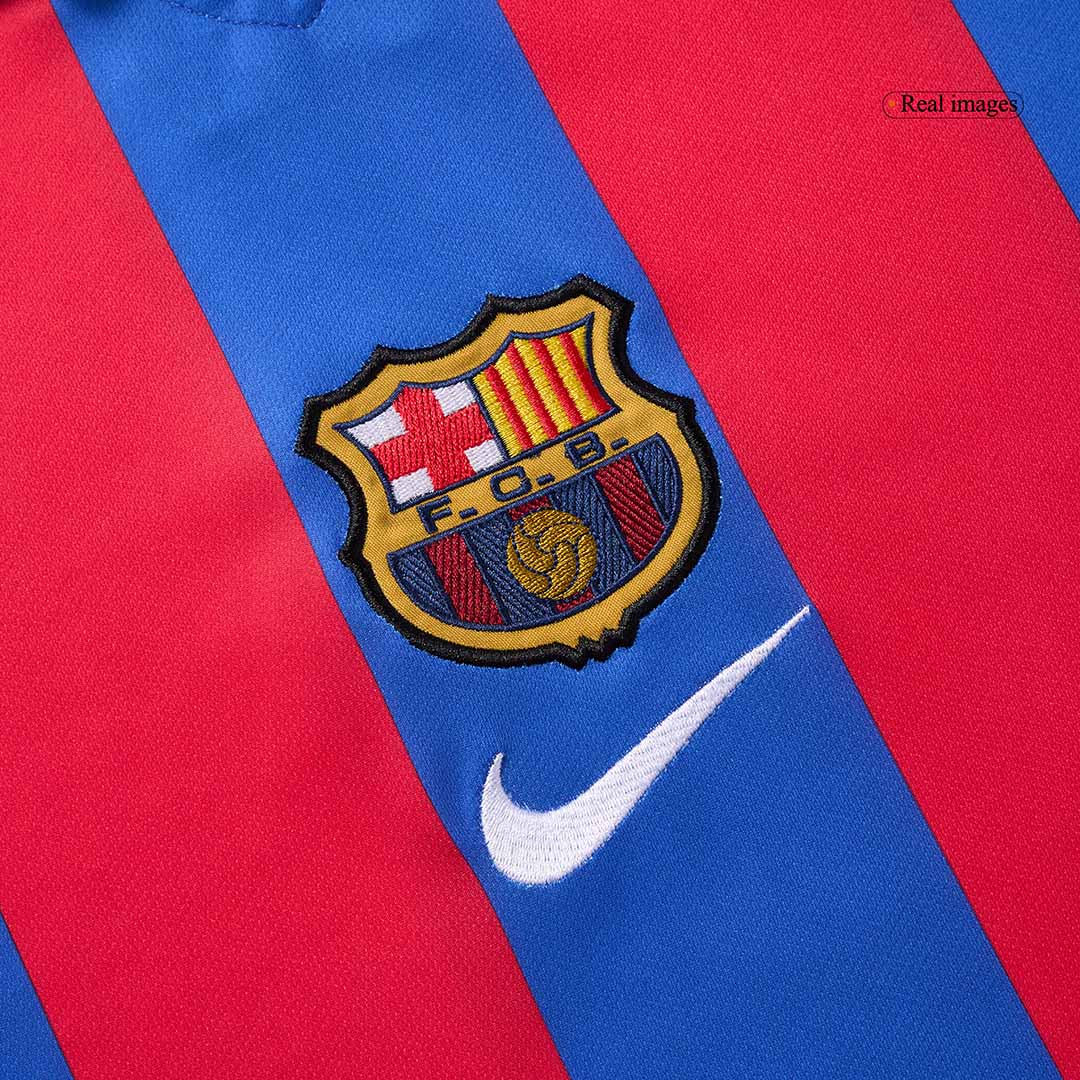 Maillot de foot domicile rétro XAVI #6 Barcelone 2001/02 pour homme