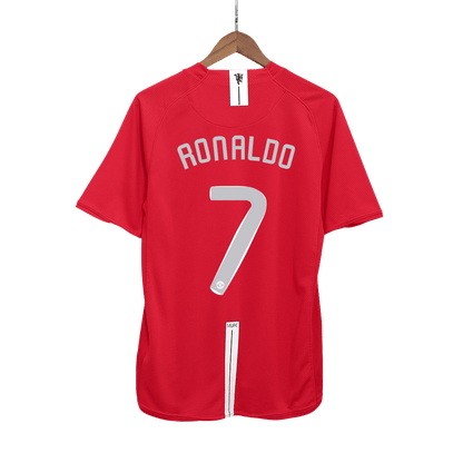 Maillot de football domicile homme Manchester United UCL Finale 2007/08 Rétro RONALDO #7