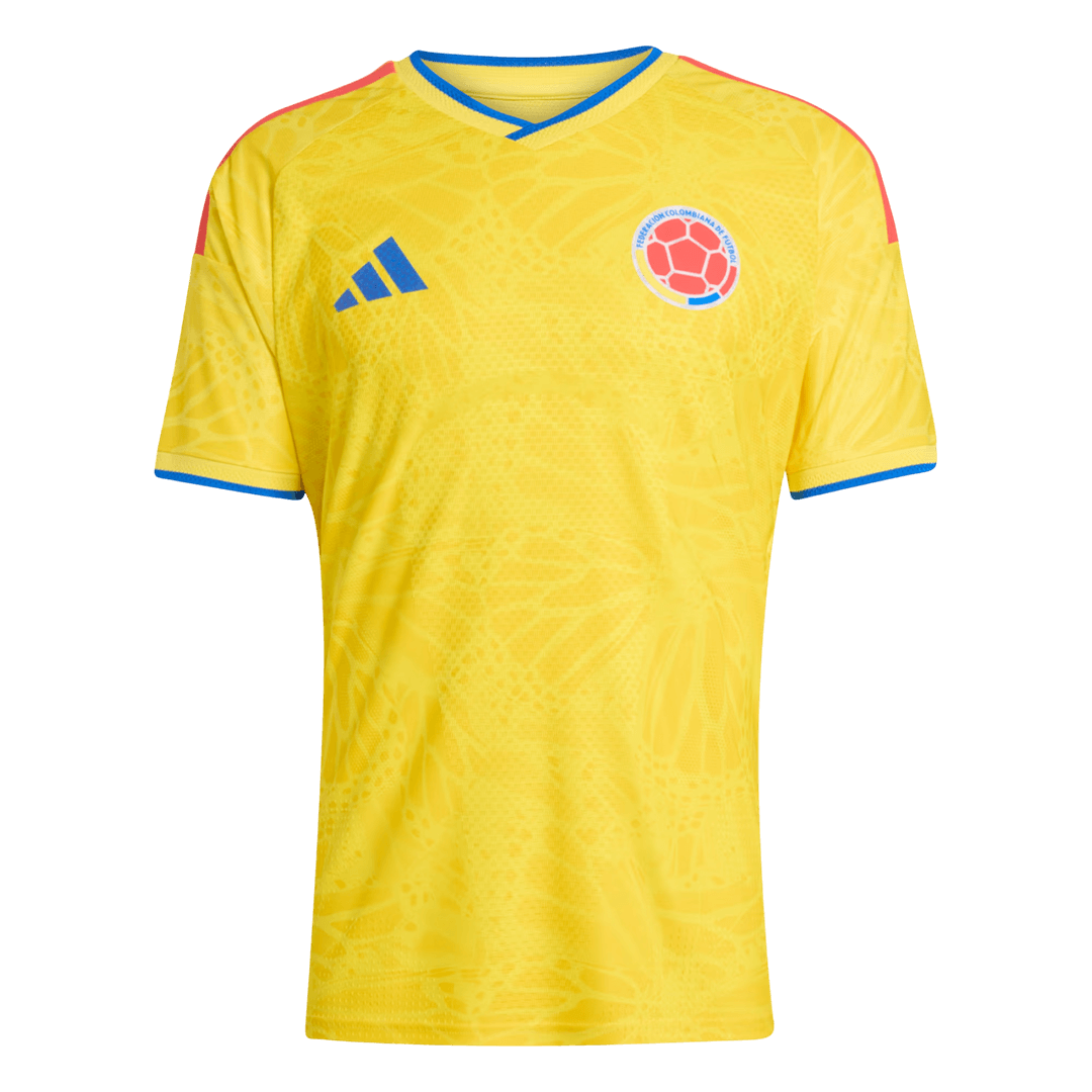 Maillot de football domicile version joueur Coupe du monde 2026 de la Colombie pour homme - Coupe ajustée