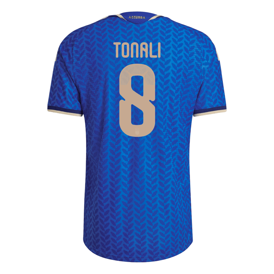 Maillot de football domicile homme Italie Coupe du Monde 2026 TONALI #8 version joueur - Coupe ajustée