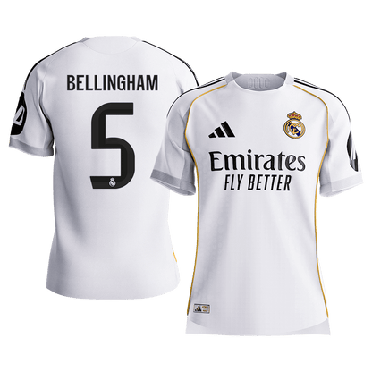 BELLINGHAM #5 Maillot de Foot Domicile Homme Real Madrid 2025/26 Version Joueur - Slim Fit [PREMIUM]