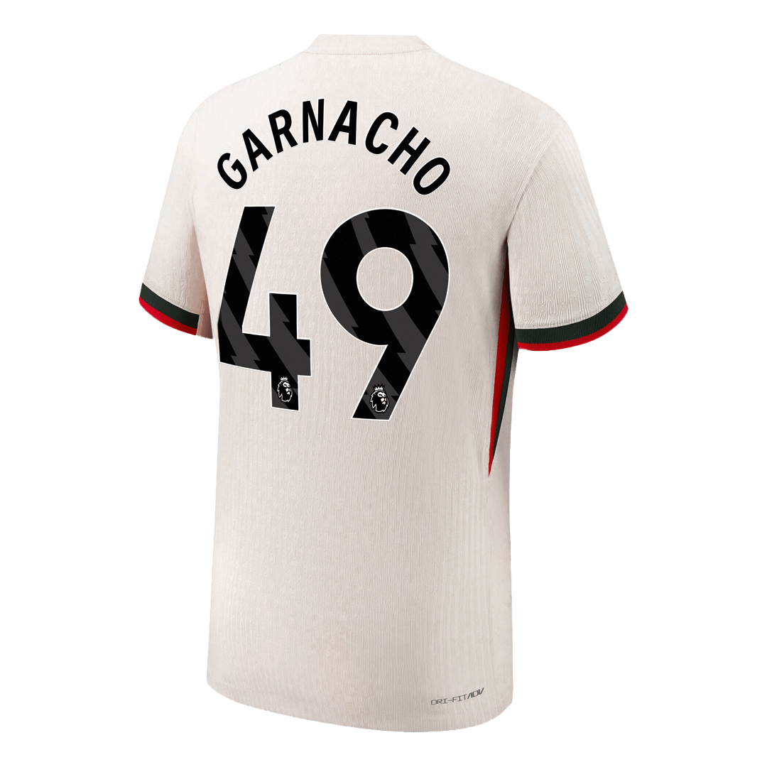 Maillot de football extérieur Chelsea 2025/26 - Version joueur - Coupe ajustée - GARNACHO #49 - Homme