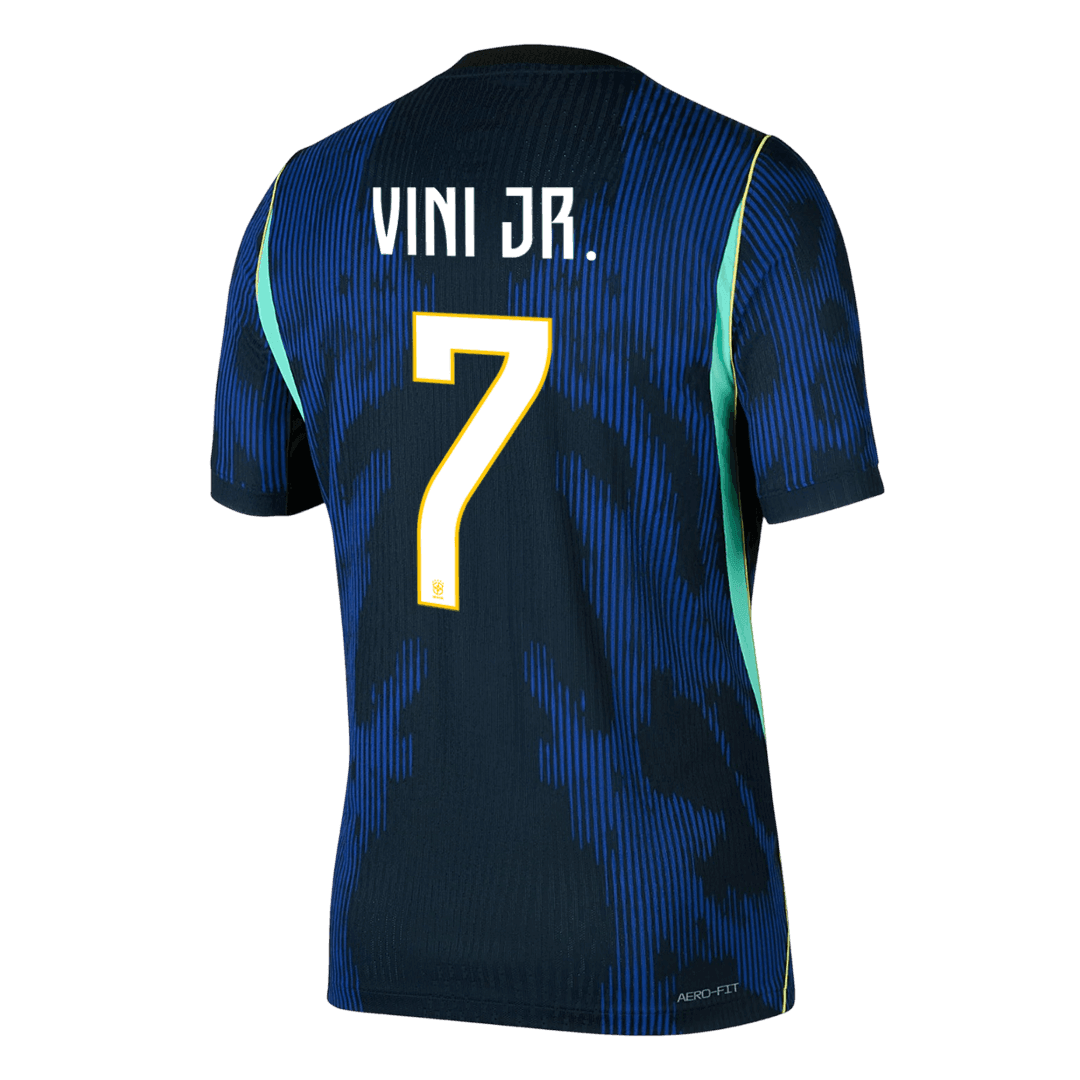 Maillot de football extérieur Brésil Coupe du Monde 2026 VINI JR. #7 pour homme - Coupe ajustée - Version joueur