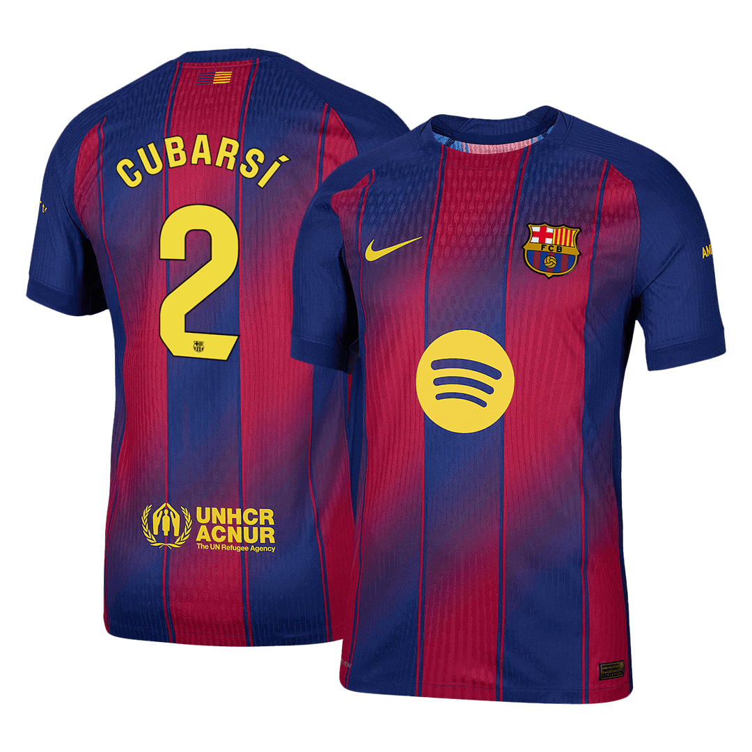 CUBARSÍ #2 Maillot de foot domicile Barcelone 2025/26 pour homme - Coupe ajustée