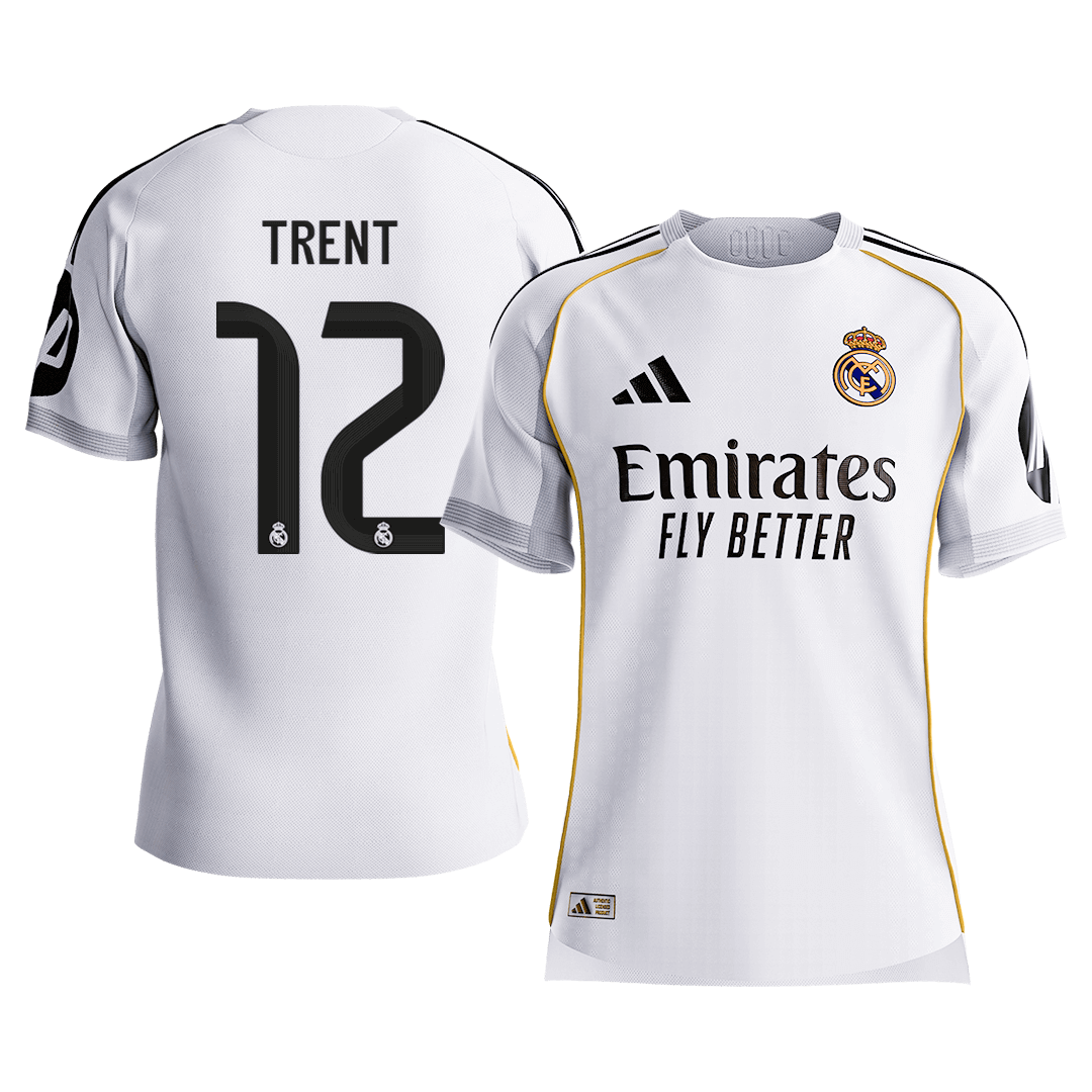 TRENT #12 Maillot de foot domicile Real Madrid 2025/26 - Version joueur - Coupe ajustée [PREMIUM]