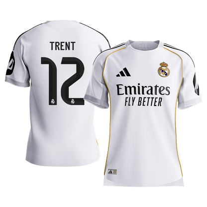 TRENT #12 Maillot de foot domicile Real Madrid 2025/26 - Version joueur - Coupe ajustée [PREMIUM]