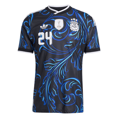 E. FERNÁNDEZ #24 Men's Argentina World Cup 2026 Player Version Away Soccer Jersey - Slim Fit