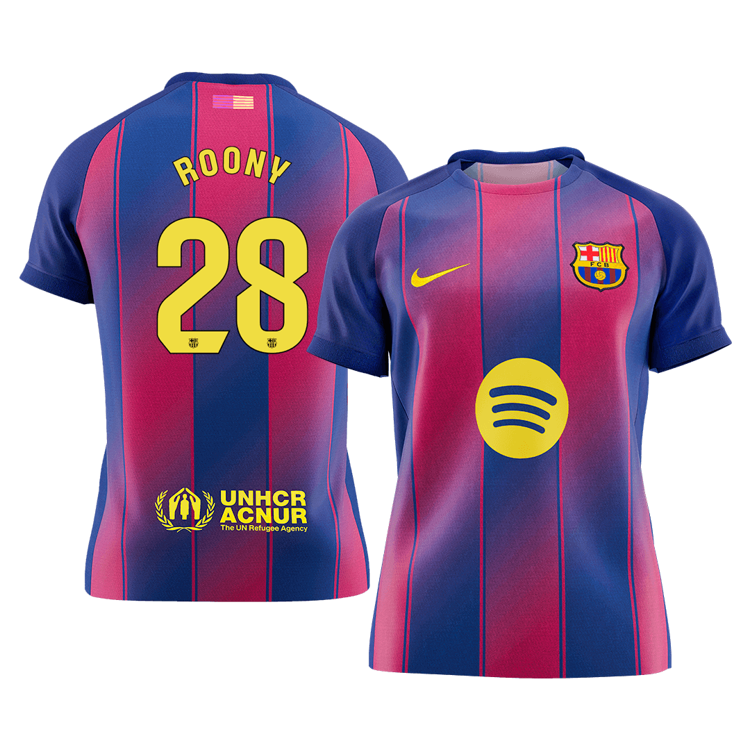 MAILLOT DE FOOT DOMICILE BARCELONE 2025/26 HOMME ROONY #28 [PREMIUM]