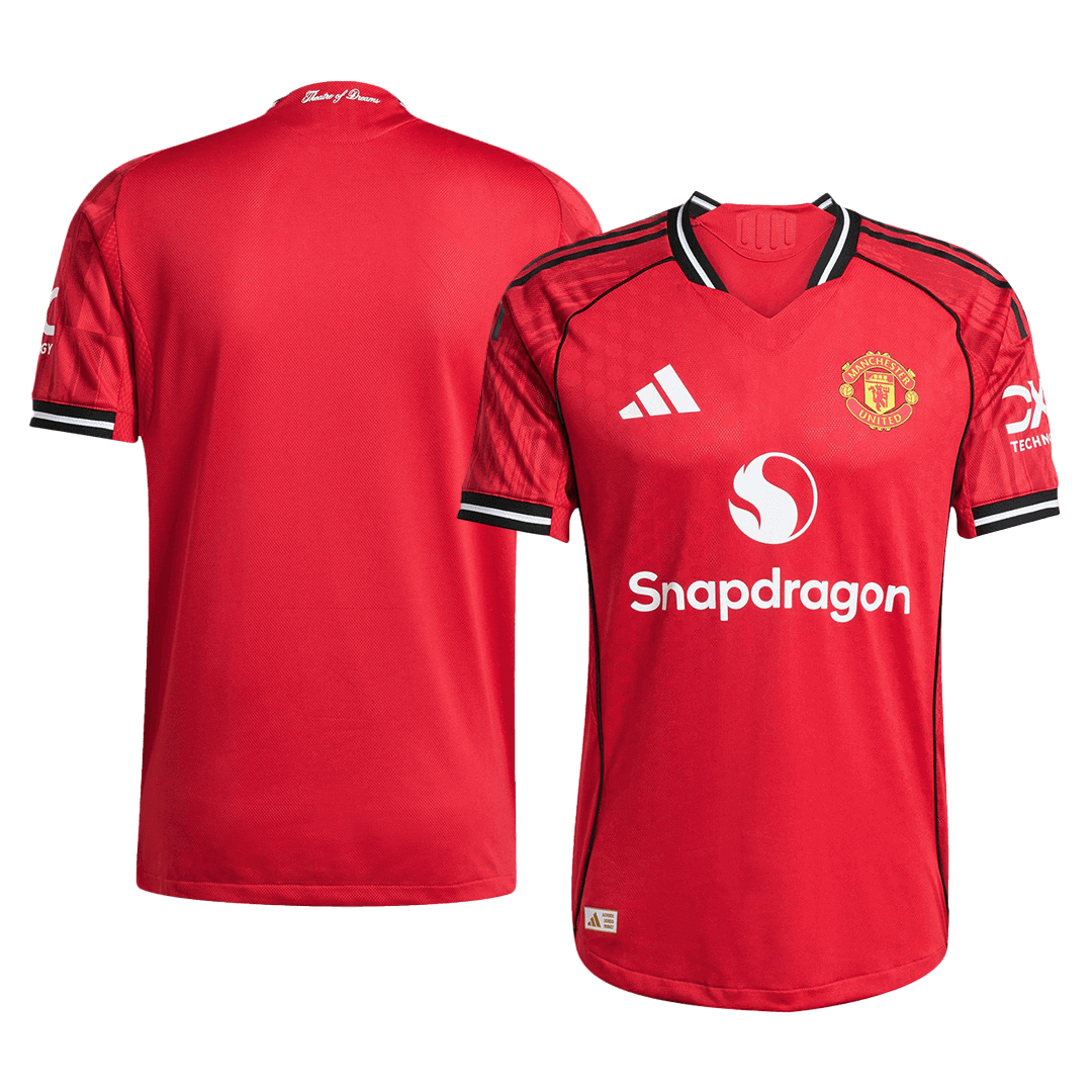 Maillot de football domicile Manchester United 2025/26 pour homme - Version joueur - Coupe ajustée