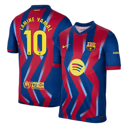 Maillot de football LAMINE YAMAL #10 Barcelone Quatrième tenue extérieure Homme 2025/26