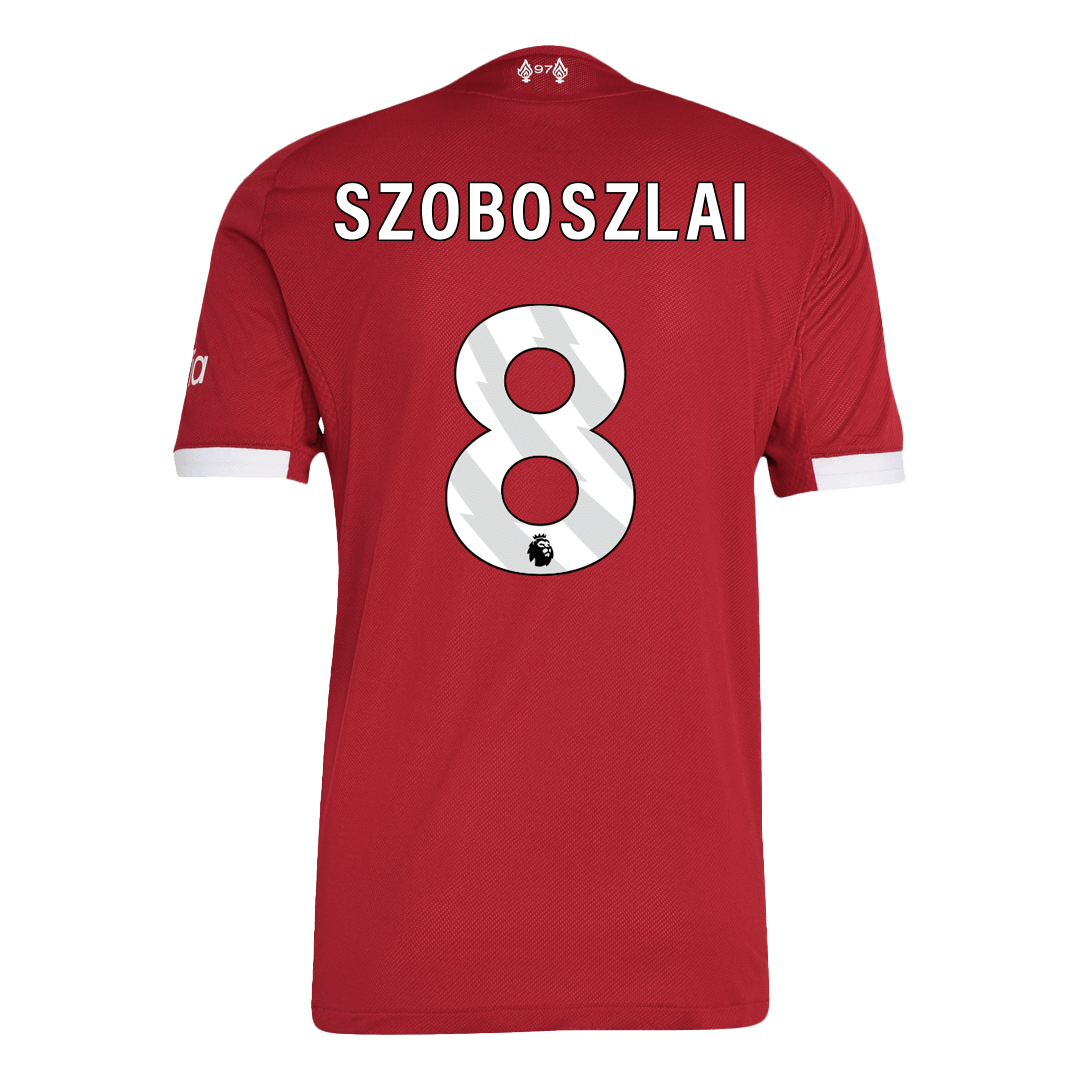 Maillot de football domicile homme SZOBOSZLAI #8 version joueur Liverpool 2025/26 - Coupe slim