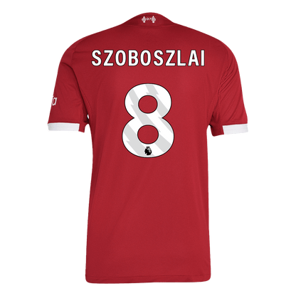 Maillot de football domicile homme SZOBOSZLAI #8 version joueur Liverpool 2025/26 - Coupe slim
