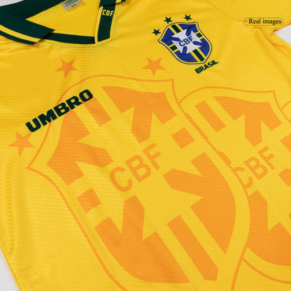 Maillot de foot domicile rétro pour homme Brésil 1994