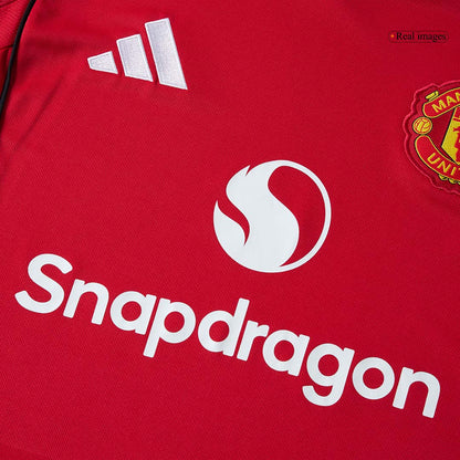 Maillot de foot à manches longues domicile Manchester United 2025/26 pour homme