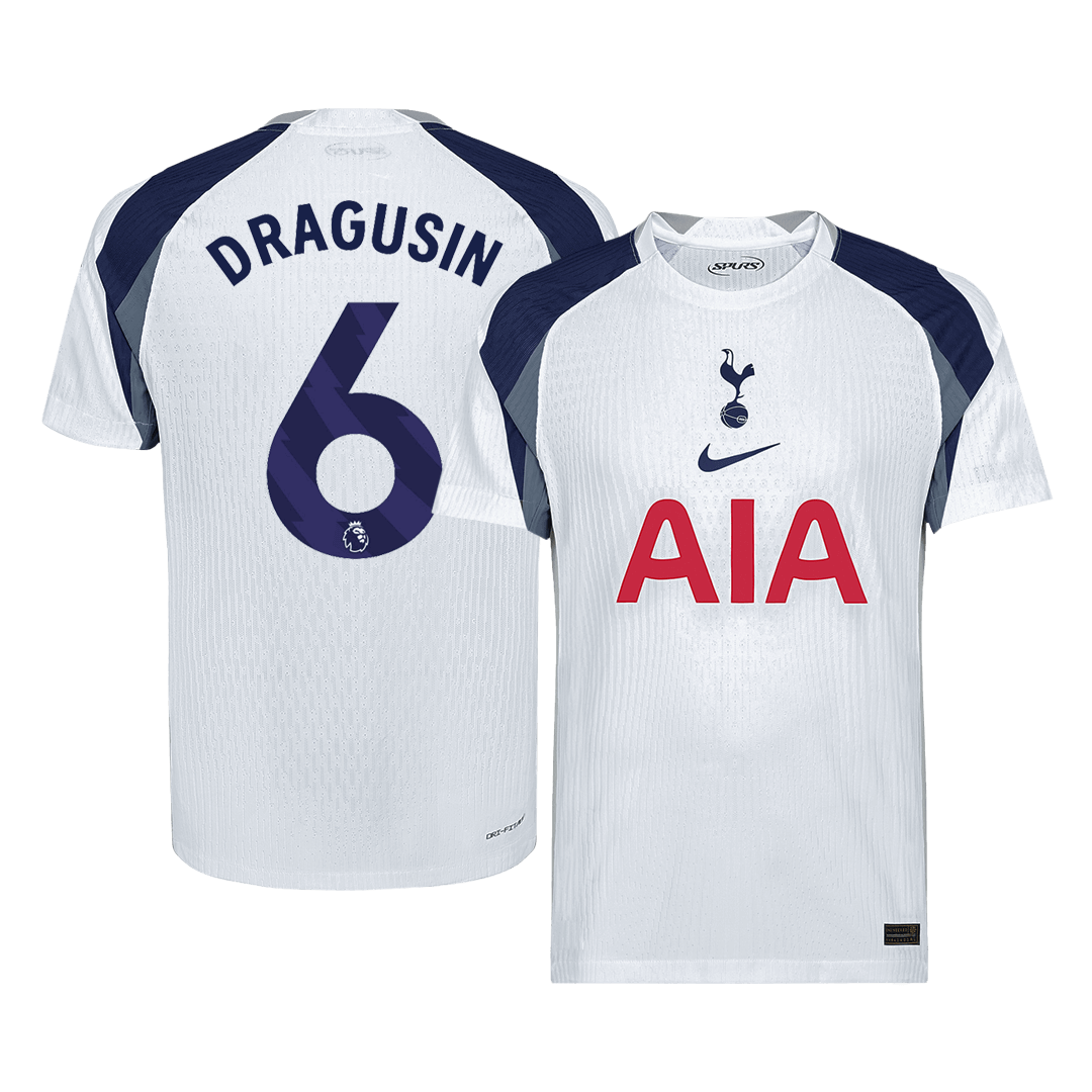 Maillot de football domicile homme version joueur Tottenham Hotspur 2025/26 DRAGUSIN #6 - Coupe ajustée