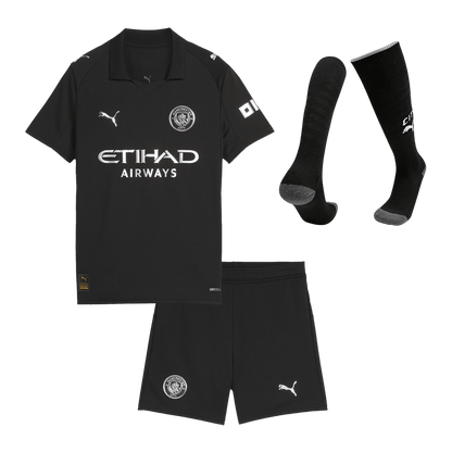 Kit complet de football extérieur Manchester City 2025/26 pour enfant