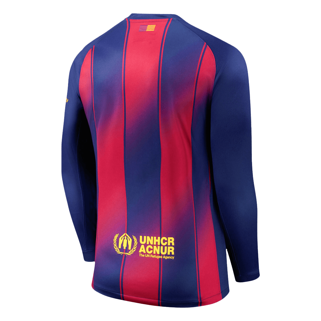 Maillot de football domicile à manches longues pour homme Barcelone 2025/26