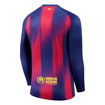 Maillot de football domicile à manches longues pour homme Barcelone 2025/26