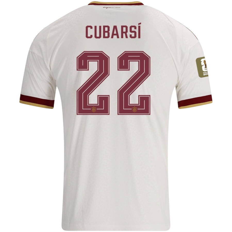 CUBARSÍ #22 Men's Spain World Cup 2026 Player Version Champion Edition Away Soccer Jersey