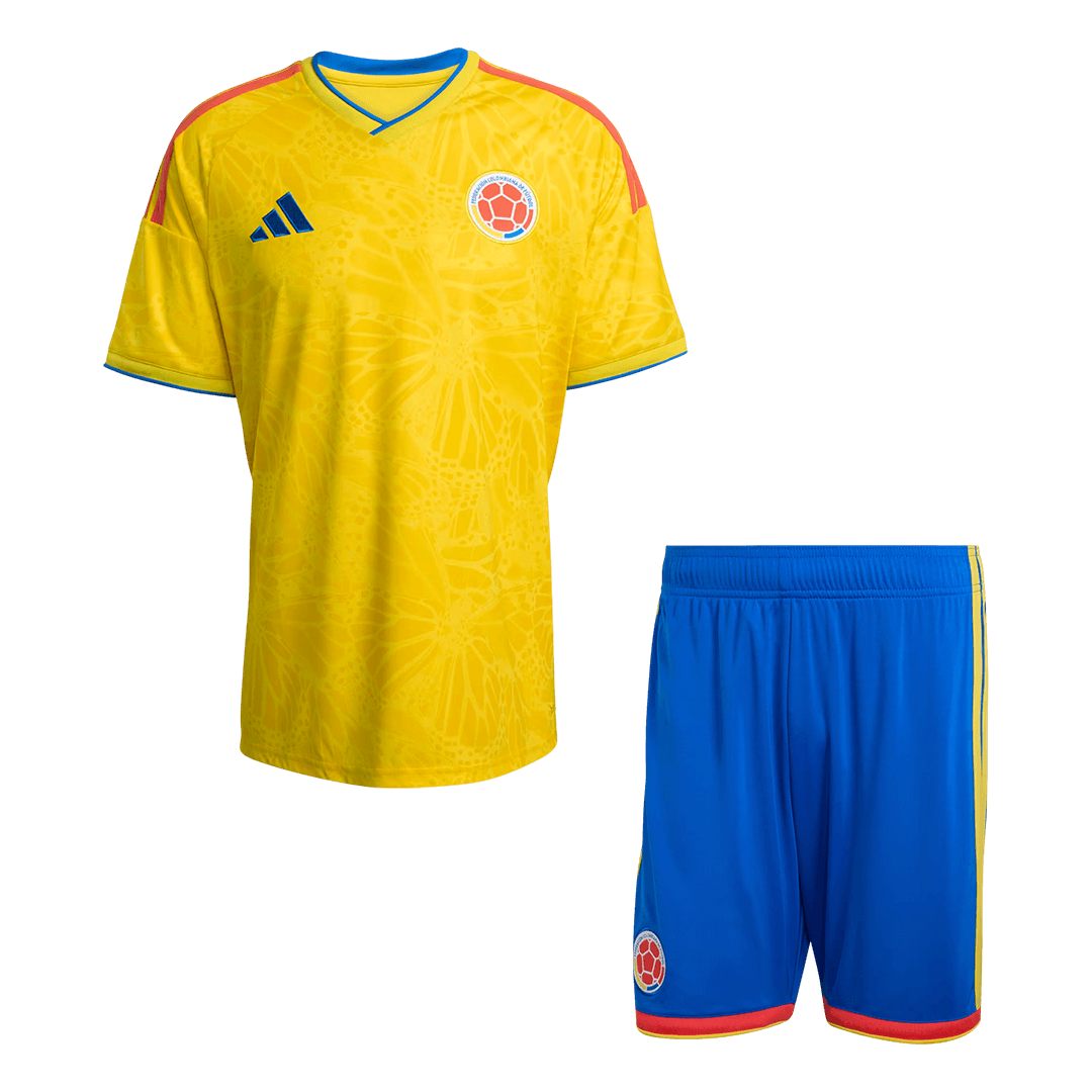 Ensemble maillot de football domicile pour homme Colombie Coupe du Monde 2026